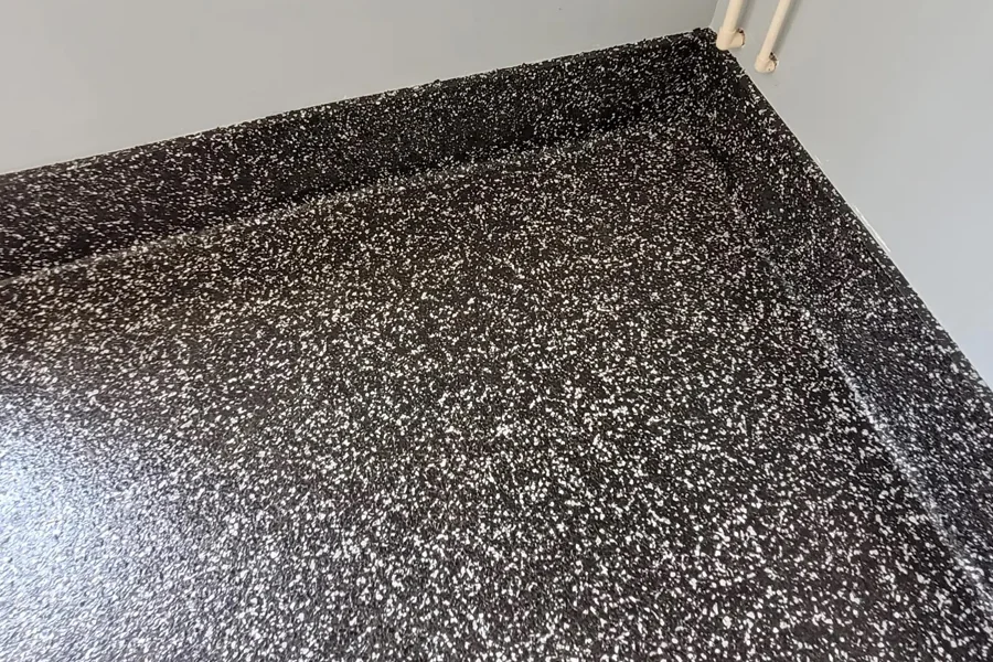 Flake and quartz epoxy flooring system